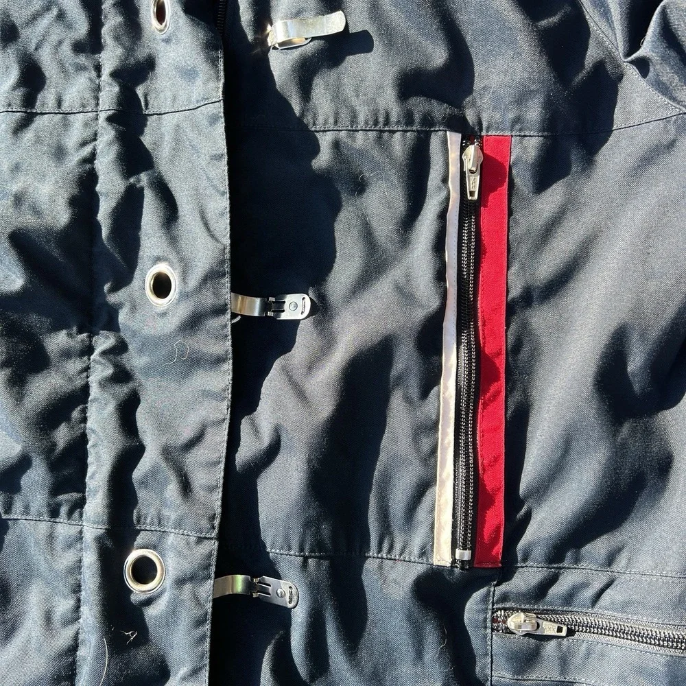 Vintage Nike Sailing Hooded Jacket Navy Windbreaker Coat Outdoor XS Hooks Zipper